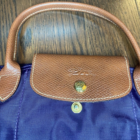 Purple Longchamp Open Le Pilage Tote - Picture 2 of 7